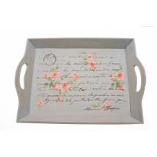 Grey Chintz Tray